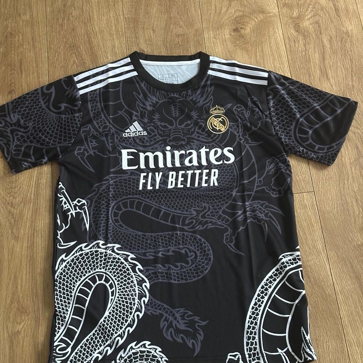 Real Madrid Dragon Jersey-Golden/White