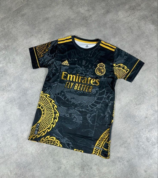 Real Madrid Dragon Jersey-Golden/White