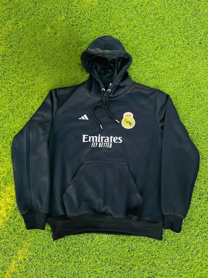 Real Madrid Embroidered Hoodies – Premium Black