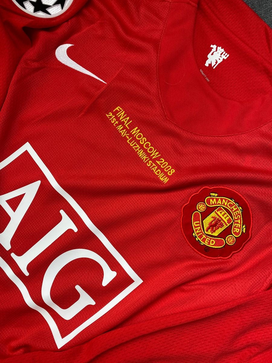 Man United Red/Black Jersey Embroidery