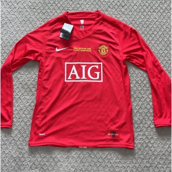 Man United Red/Black Jersey Embroidery
