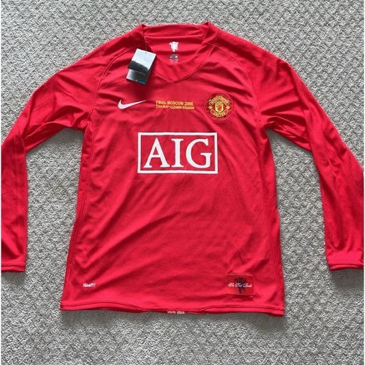 Man United Red/Black Jersey Embroidery